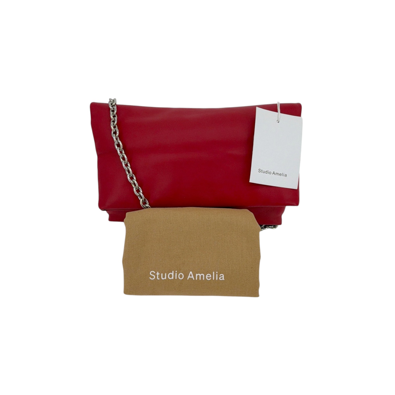Studio Amelia Cloud Clutch In Chili — image 2 of 8